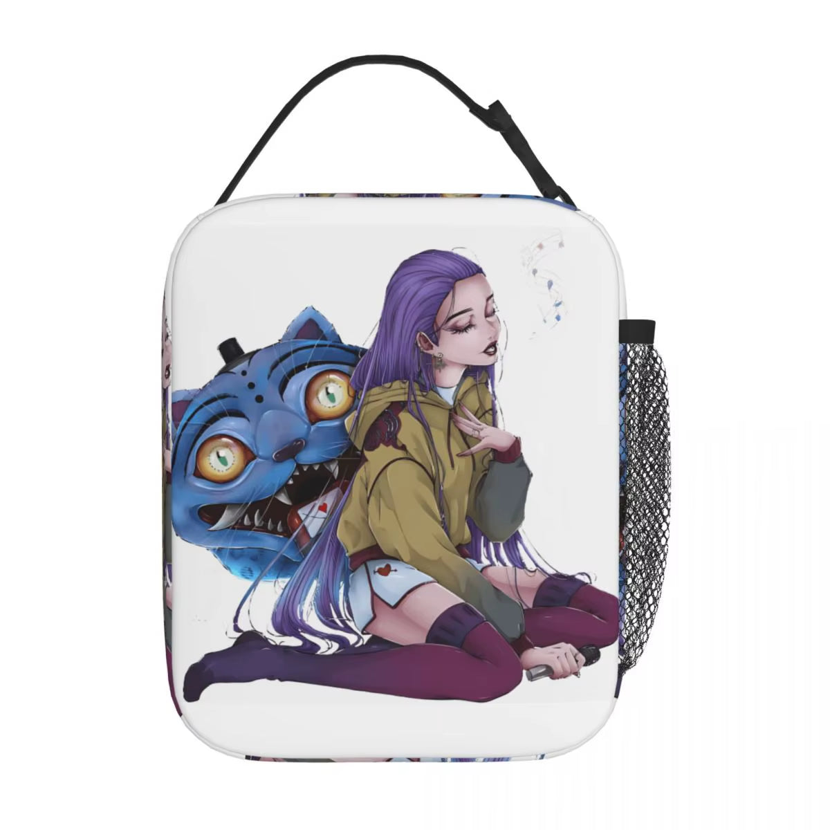 Kpop Demon Slayer Snack Attack Tote: The Ultimate Lunchbox for Anime Aficionados and Tiger Enthusiasts!