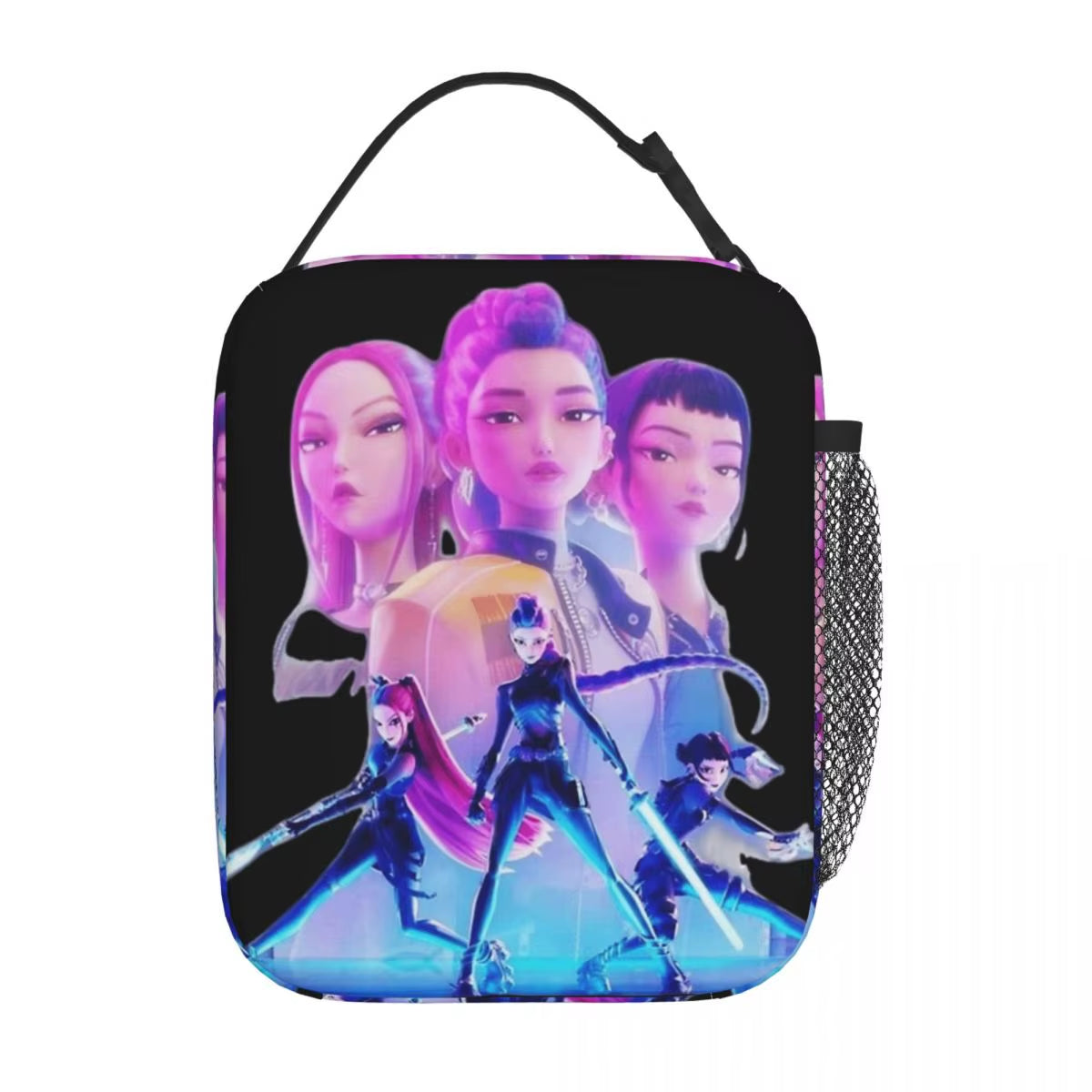 Kpop Demon Slayer Snack Attack Tote: The Ultimate Lunchbox for Anime Aficionados and Tiger Enthusiasts!