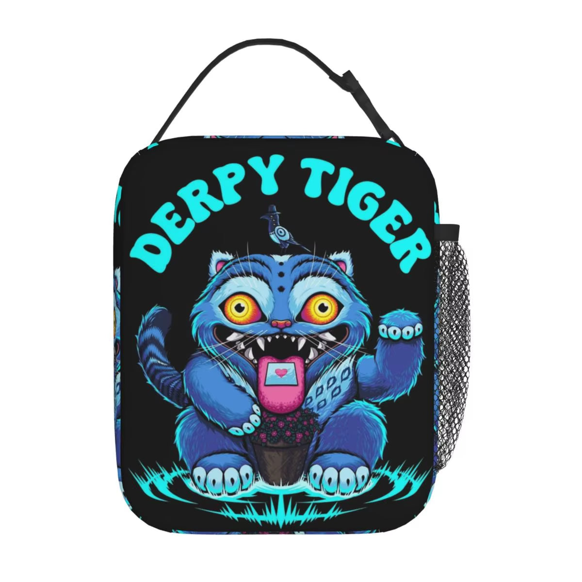 Kpop Demon Slayer Snack Attack Tote: The Ultimate Lunchbox for Anime Aficionados and Tiger Enthusiasts!