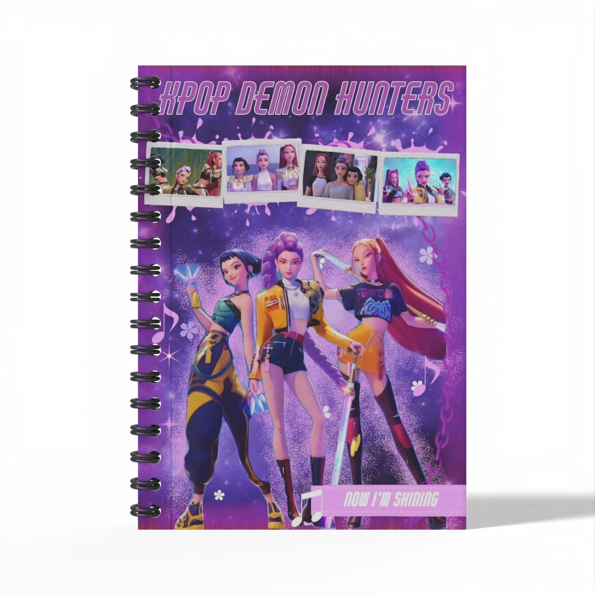 Anime Movie K-Pop Demon Hunters Notebooks A6 Stationery Coil Writing Pads for Students School Supplies Office Accessories Gift