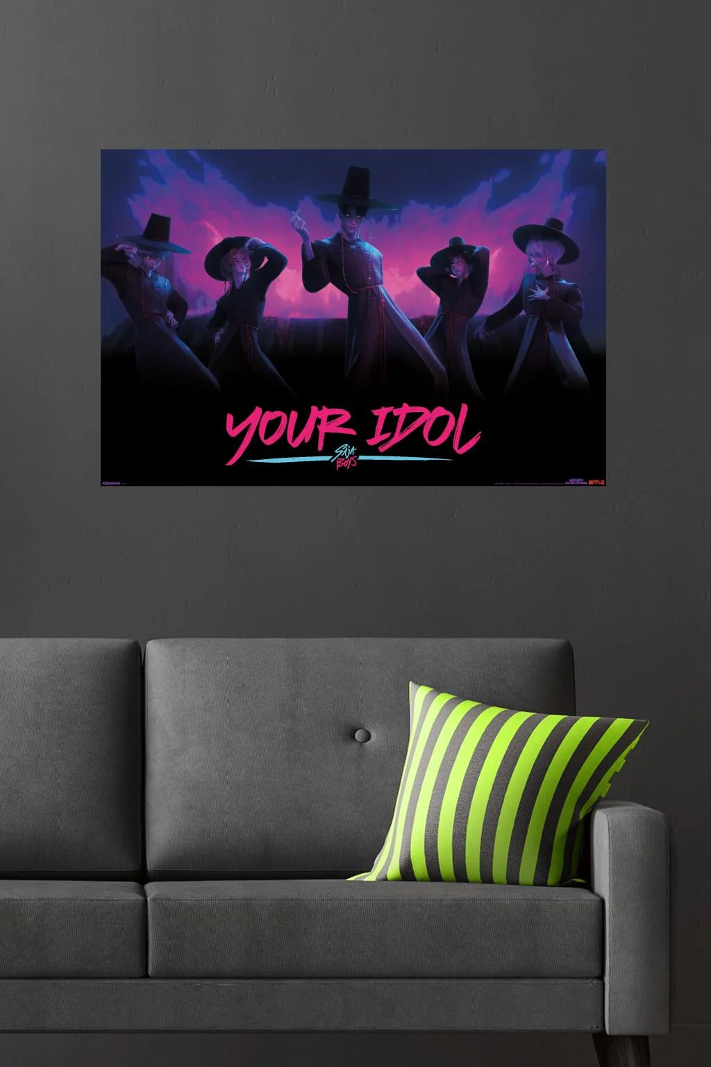 Netflix Kpop Demon Hunters (2025) - Saja Boys Demon Dance Wall Poster, 22.375" X 34"