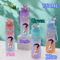 750Ml Kpop Demon Hunters Water Bottles Letter A-Z Girl Straw Drinking Cups Gourd K-Pop Rumi Mira Zoey Jinu K Pop Saja Boys